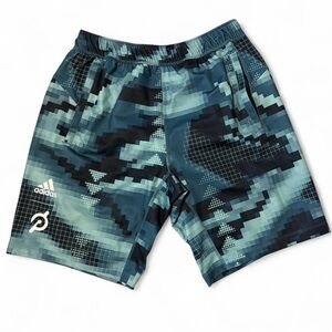 Adidas X Peloton Men's Athletic Blue Patterned Shorts